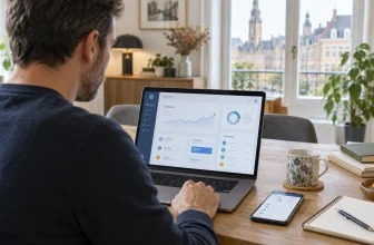 Client consultant un espace bancaire en ligne depuis son domicile.